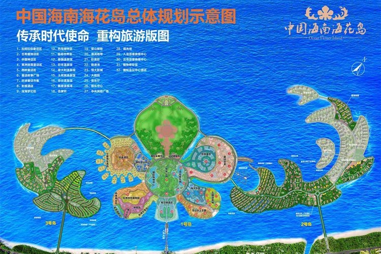 恒大海花岛鸟瞰图